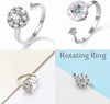 Bague avec cristal rotatif