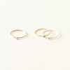 Bague de pierre de naissance simple