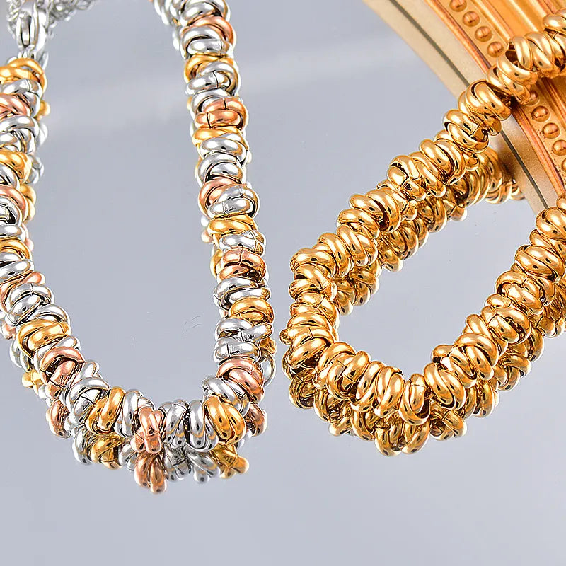 Bracelet chaîne perles dorées