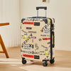 Valise de luxe Graffiti sur le thème de l'espace – Valise aérienne de 24 pouces avec roulettes pivotantes et verrou TSA