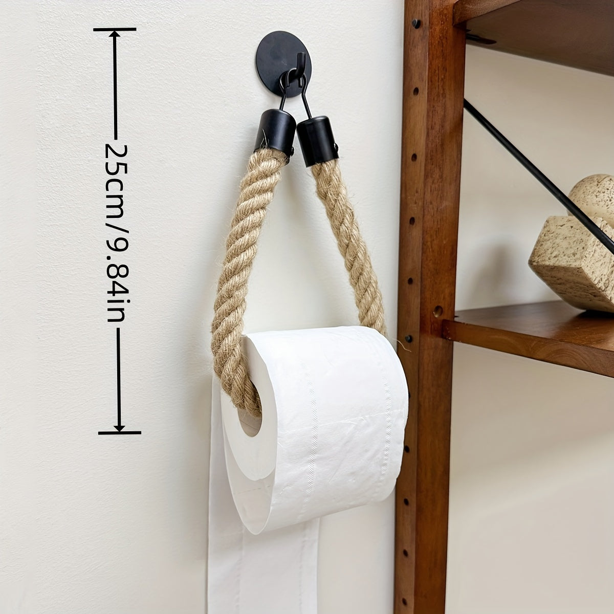 Support de papier toilette en corde de chanvre - Pour des salles de bains élégantes