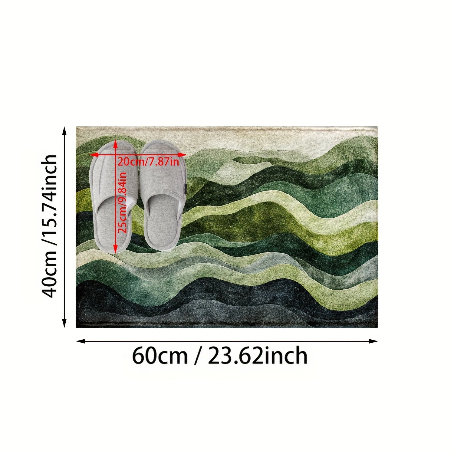 Tapis de Bain à Motif Géométrique – Parfait pour la Salle de Bain ou l'Entrée