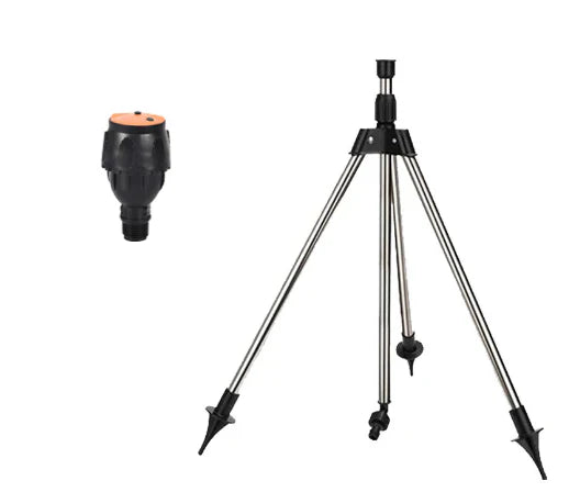 Arroseur Rotatif 360° avec Trépied Réglable – Système d'Irrigation en Acier Inoxydable pour Grands Jardins