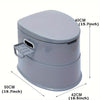 Toilette Portable Grise en PVC - Confortable et Pratique pour le Camping et les Situations d'Urgence