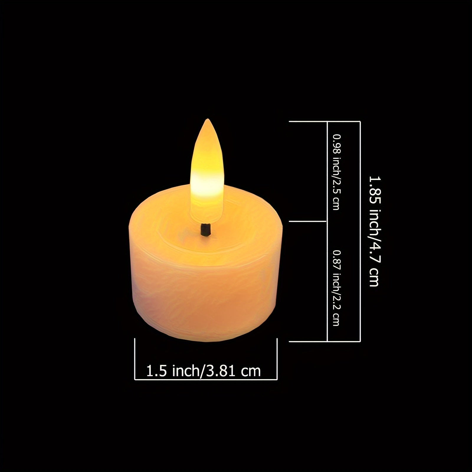 Bougies chauffe-plat sans flamme magiques - Ensemble avec télécommande et minuterie dimmable