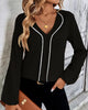 Blouse à Manches Longues et Col en V - Alina