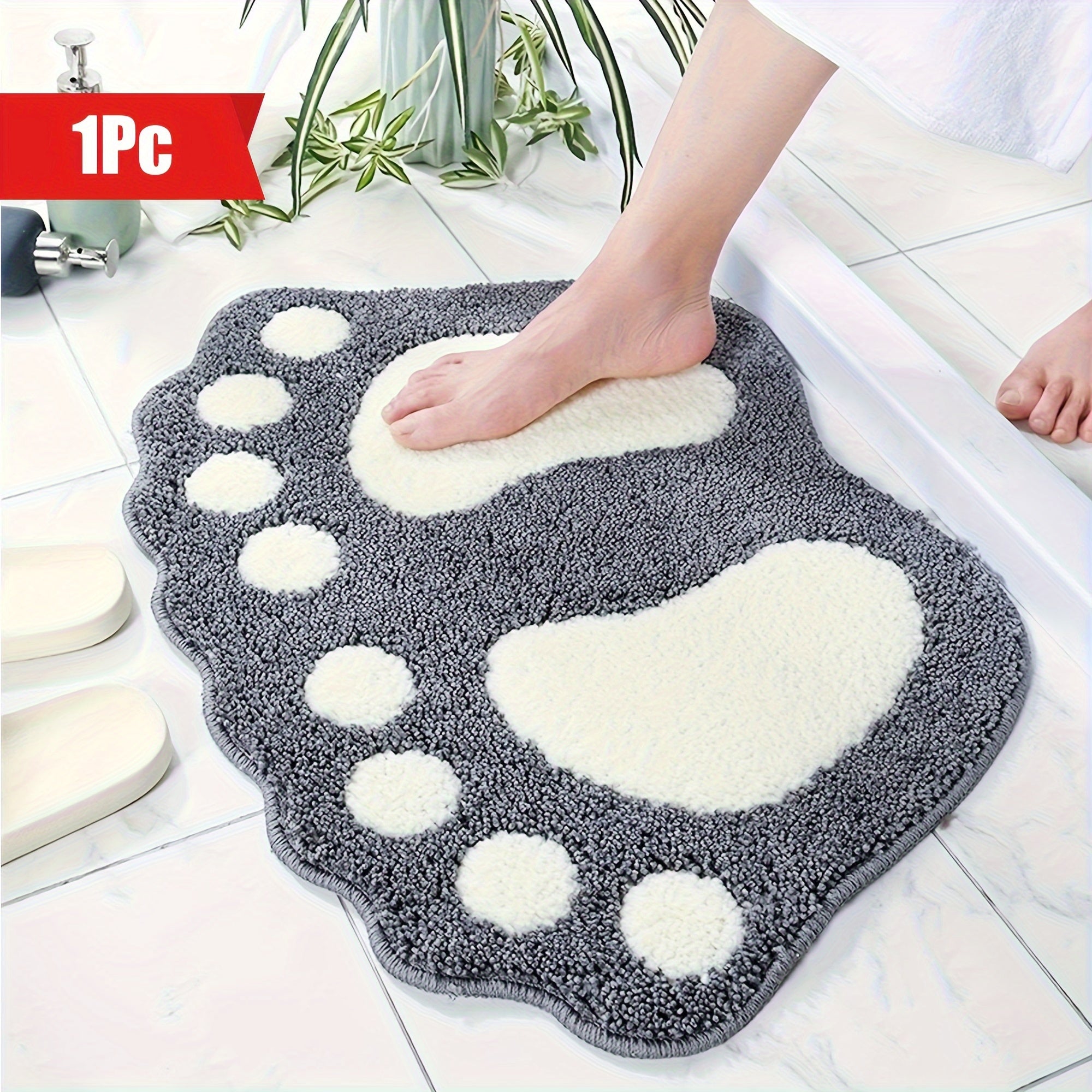 Tapis de Bain en Forme de Pied - Confortable et Sûr pour votre Salle de Bain
