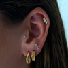Boucles d'oreilles pour femmes - Fini brillant - Design chunky - Forme conique moderne