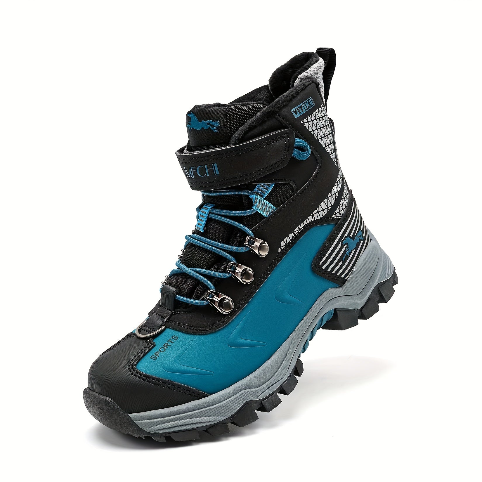 Bottes de Neige Hautes pour Femmes – Chaussures de Randonnée Antidérapantes avec Doublure Chaude
