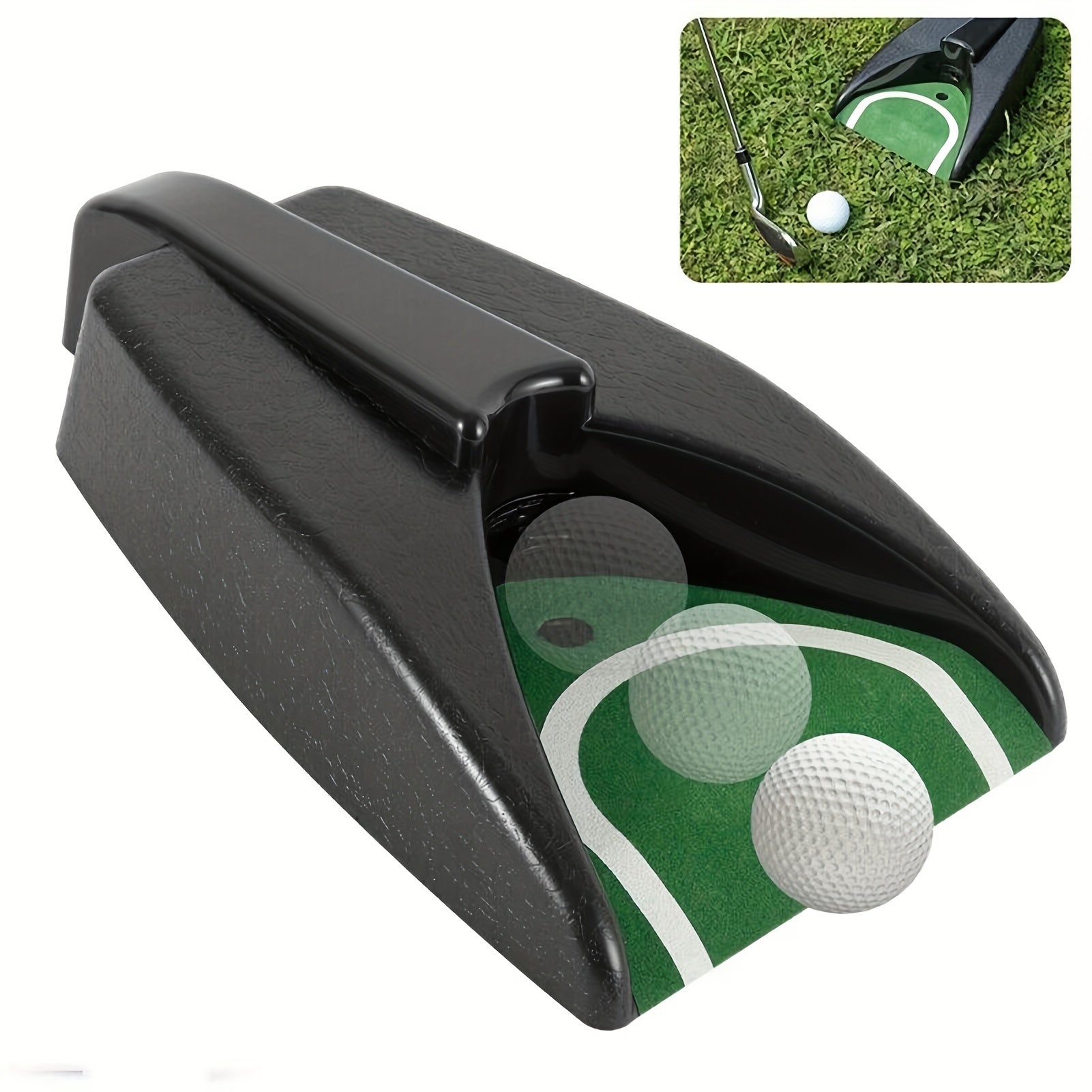 Tapis de Pratique de Putting avec Retour Automatique | Tapis de Putting de Golf | ABS Durable, Améliorez vos Compétences de Putt