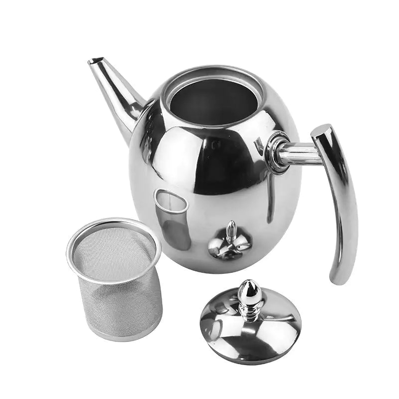 Théière en acier inoxydable avec filtre – TeaElegance
