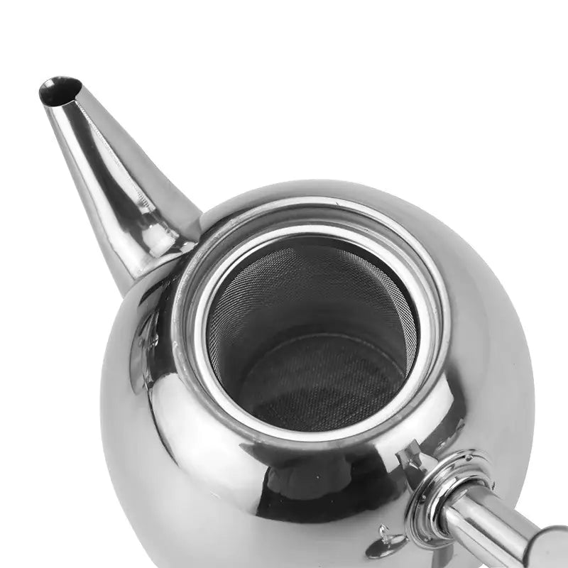 Théière en acier inoxydable avec filtre – TeaElegance