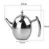 Théière en acier inoxydable avec filtre – TeaElegance