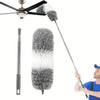 LuxeDust Duster en Microfibre Télescopique | Nettoyez sans effort les espaces élevés avec un outil réutilisable et lavable pour un éclat ultime