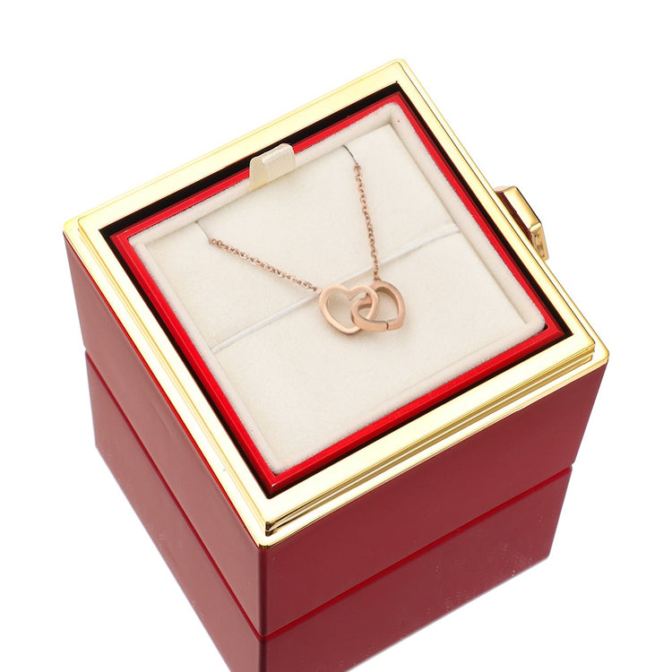Boîte de Fleurs d'Amor – Rose Éternelle avec Gravure pour la Saint-Valentin