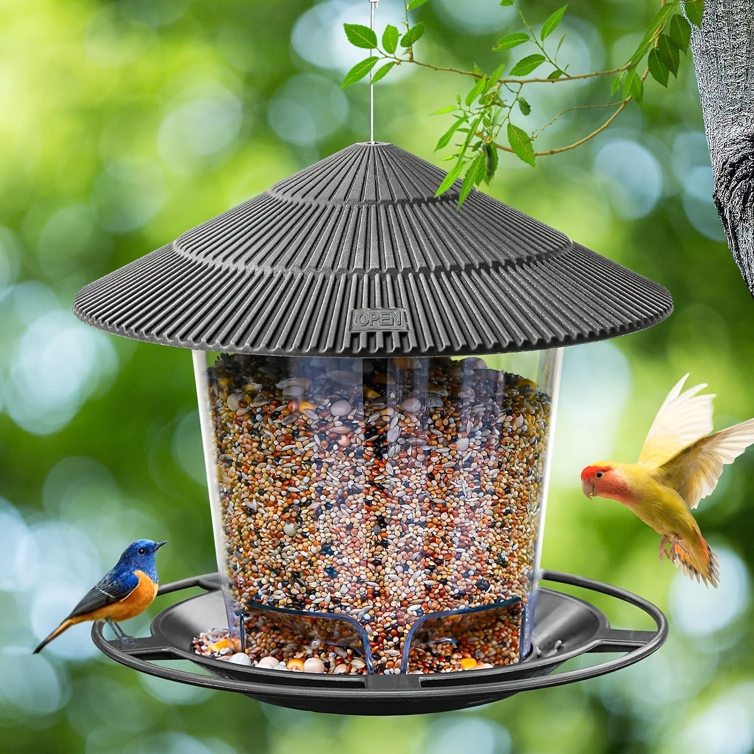 Station de Nourriture pour Oiseaux en Forme de Champignon – Pratique et Décoratif pour Jardins et Espaces Extérieurs