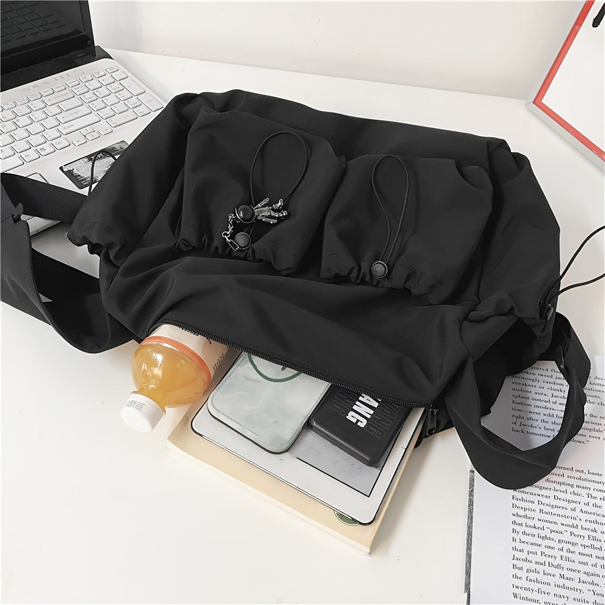 UrbanEase Sac Bandoulière – Sac à Dos avec Cordon de Serrage et Grande Capacité