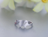 Bague en argent ajustable avec éléphant