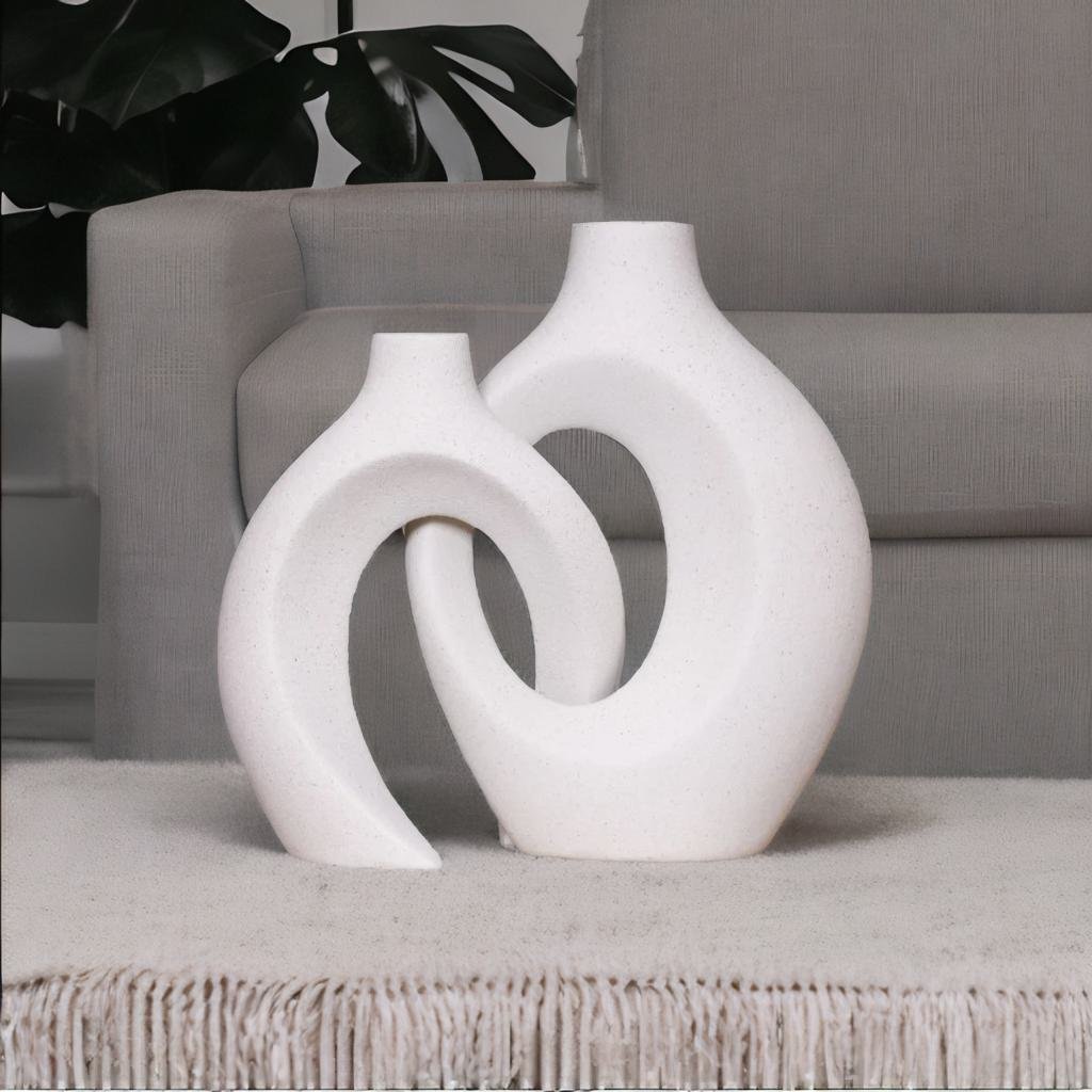 Vase à Fleurs - Design Tressé | Décoration Élégante