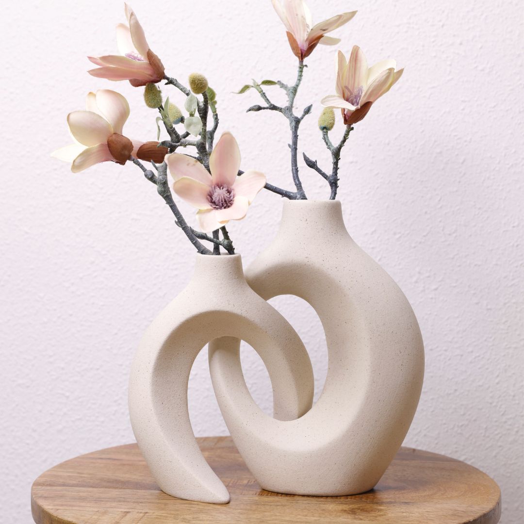 Vase à Fleurs - Design Tressé | Décoration Élégante