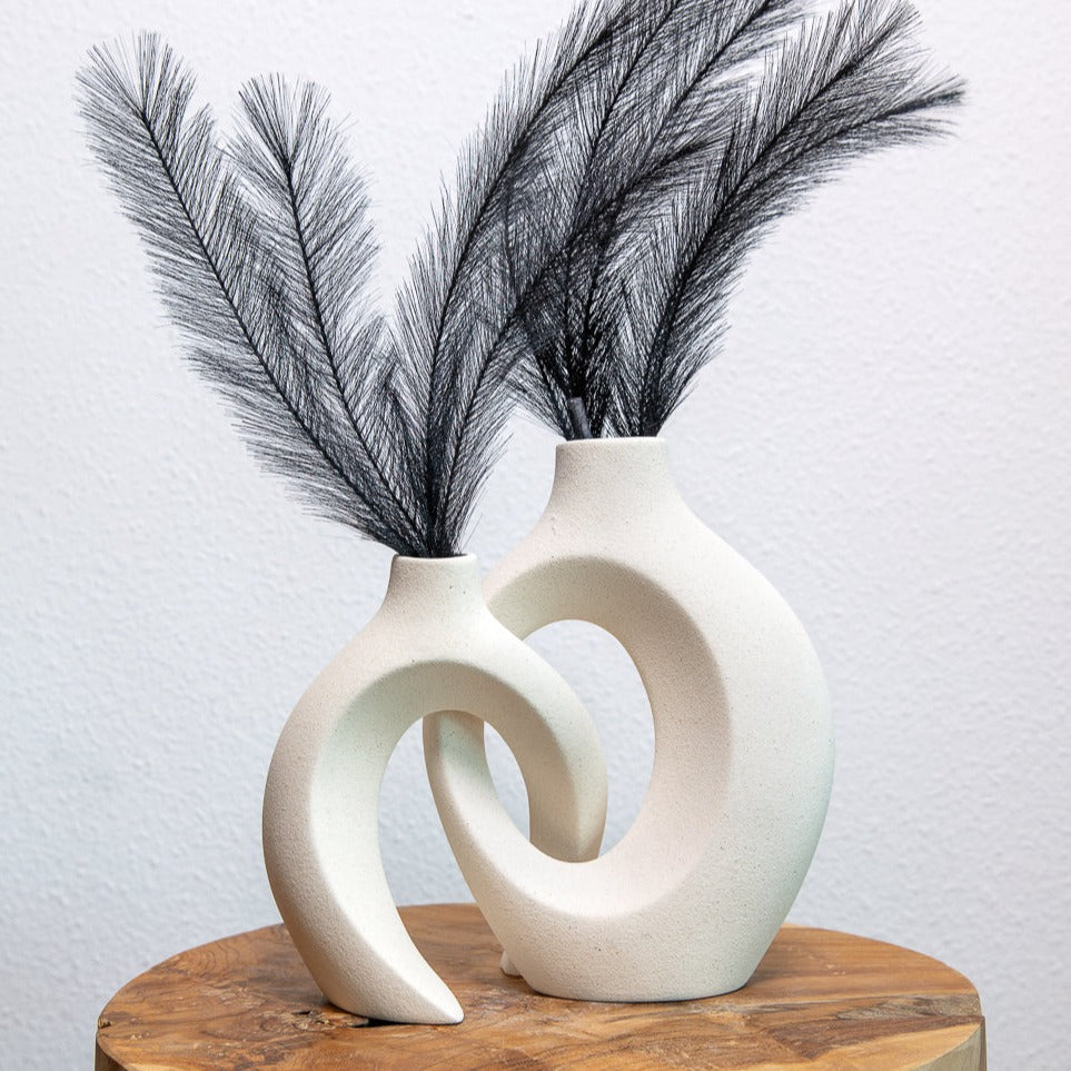 Vase à Fleurs - Design Tressé | Décoration Élégante