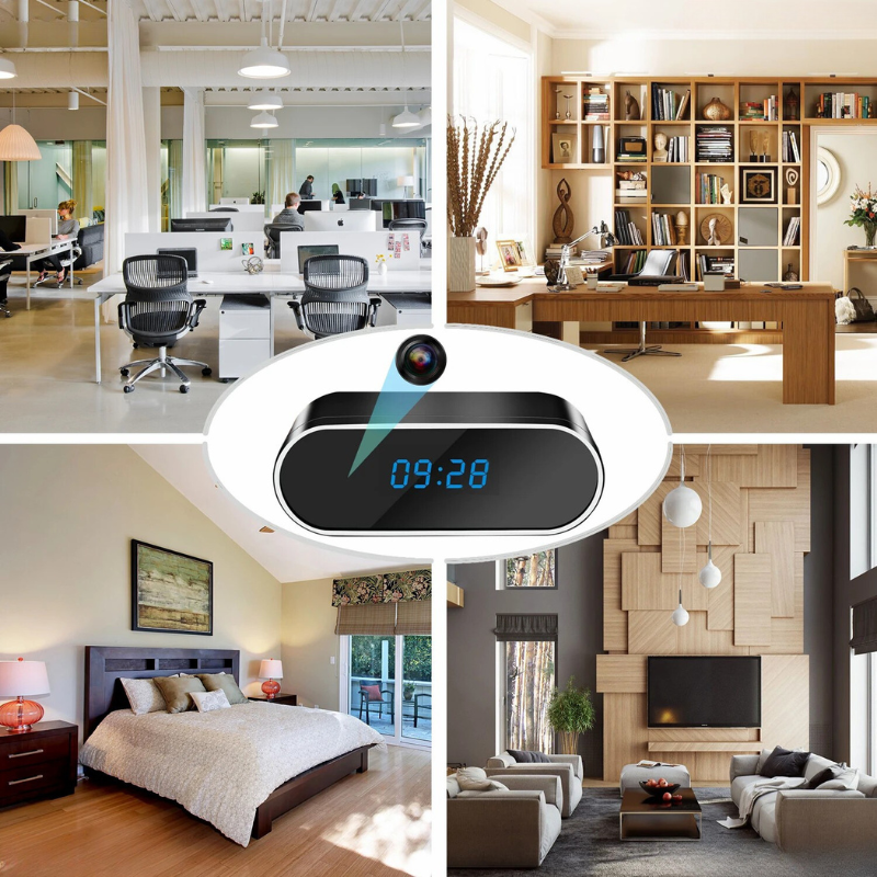 StealthGuard - Mini Caméra HD dans une Horloge Élégante avec Détection de Mouvement