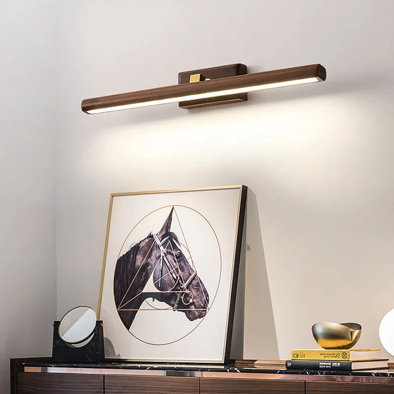 Applique Murale | Noyer Noir | Éclairage LED