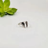 Bague en forme d'ailes d'ange argentées