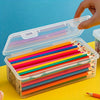 Boîte de Rangement Transparente - Pratique et Durable pour Fournitures Scolaires