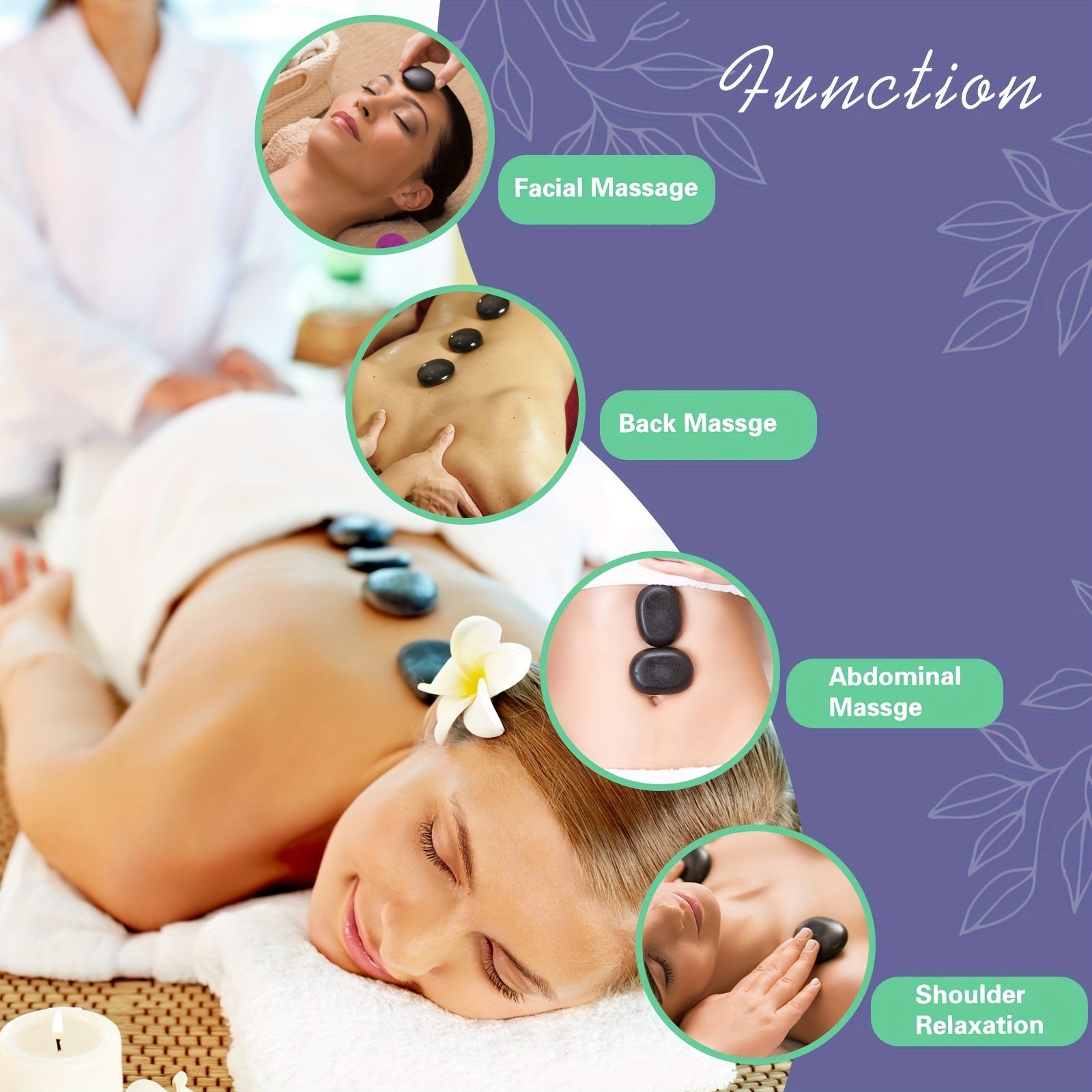 Ensemble de Massage aux Pierres Chaudes Professionnel – Complet avec Chauffage