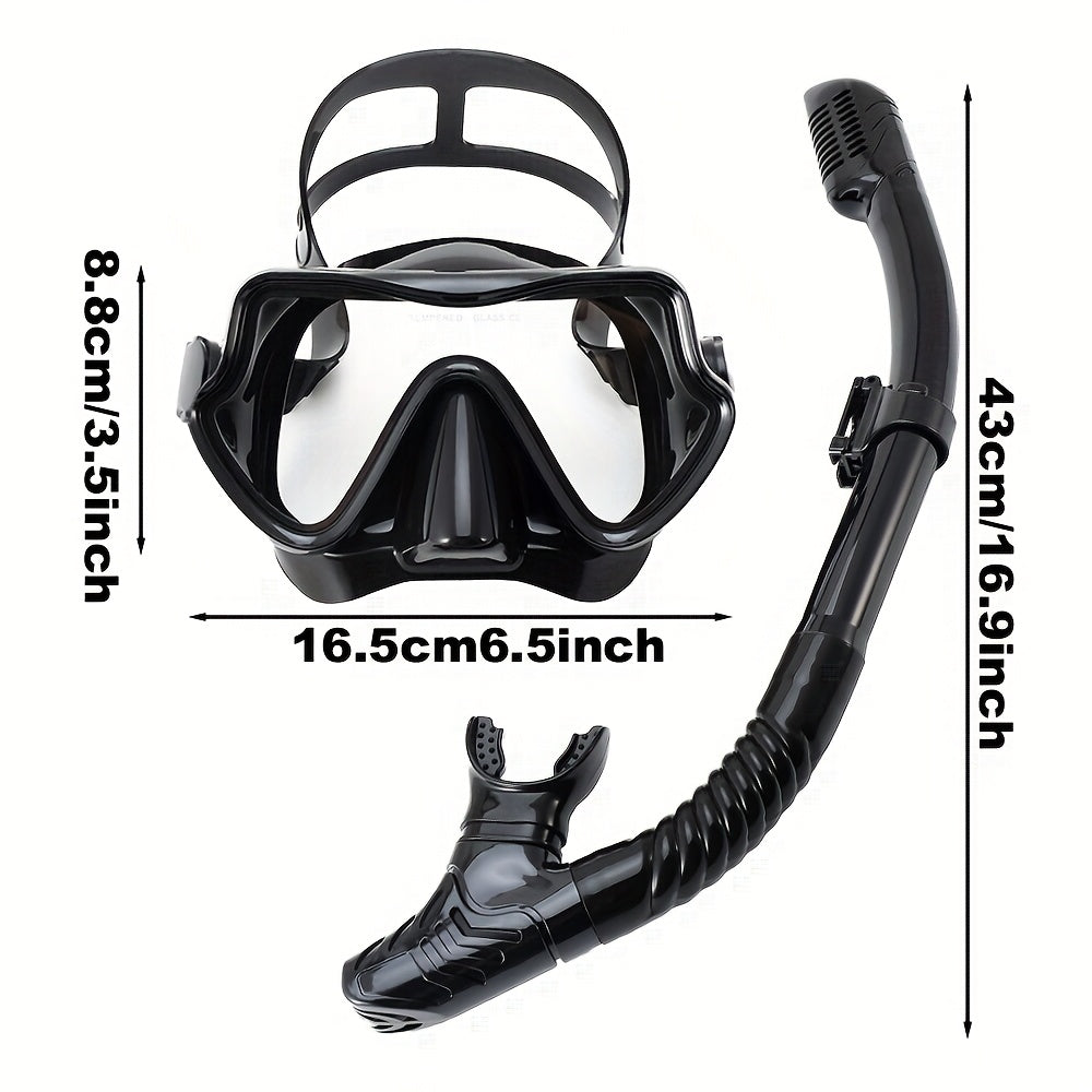AquaClear Ensemble de Snorkel – Imperméable, Confortable et Avec Grande Visibilité