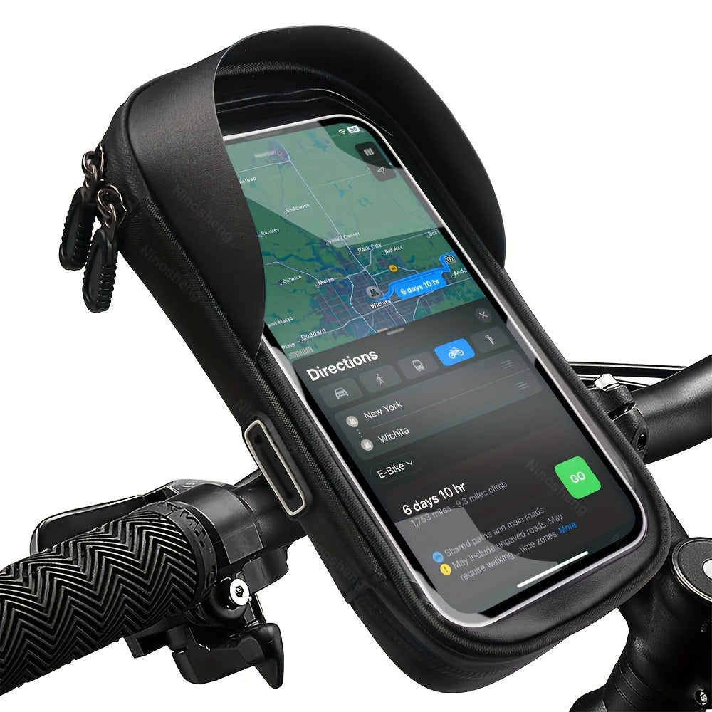 Support de Téléphone Étanche pour Vélo et Moto – Sac de Guidon avec Option de Rotation à 360°