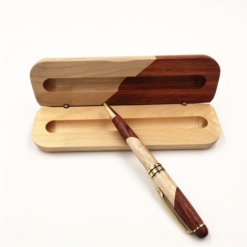 Boîte à stylos en bois premium avec stylo à bille de luxe – Professionnelle et élégante
