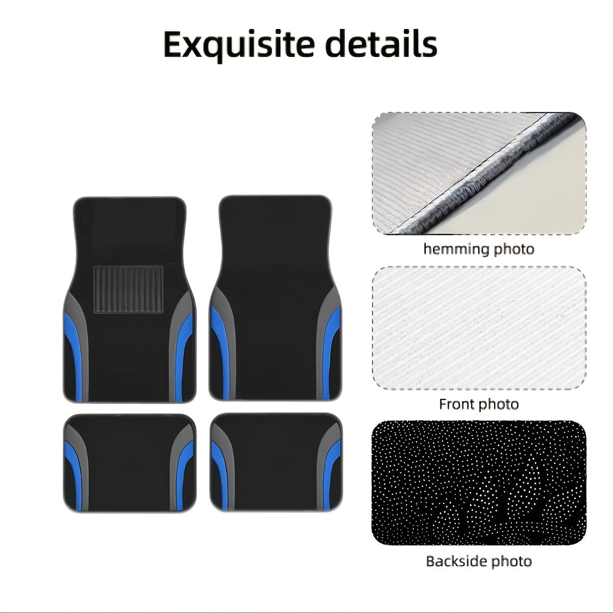 Tapis de Sol Modernes Bleu-Gris pour Voitures – Durable et Élégant pour Tous les Véhicules