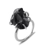 Bague Ajustable à Six Griffes avec Cristal Naturel – Liora