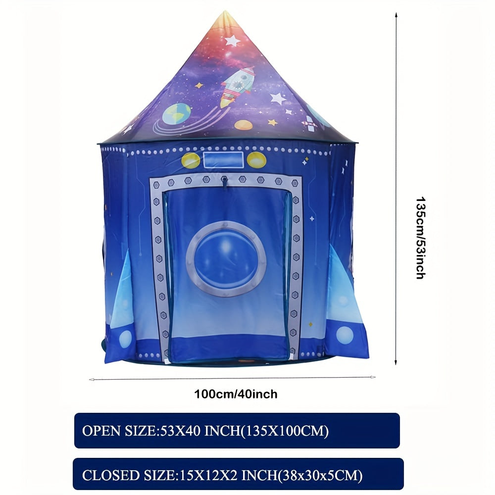 Tente Pop-up Explorateur Galactique - Thème Espace pour l'Intérieur et l'Extérieur