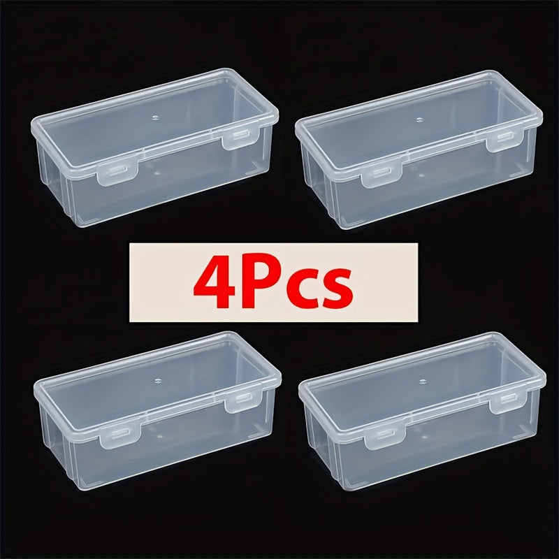 Boîte de Rangement Transparente - Pratique et Durable pour Fournitures Scolaires