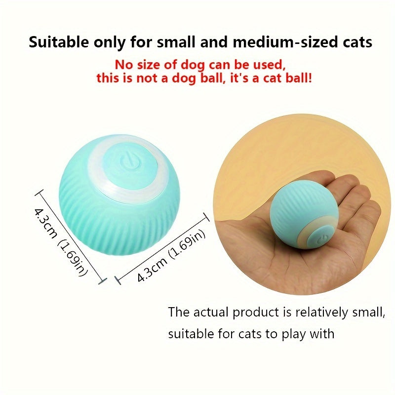 Balle interactive intelligente pour chats - Jouet roulant automatique pour un plaisir interactif