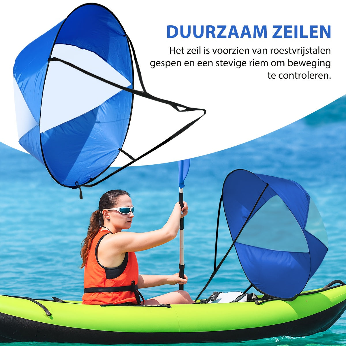 SpeedSail Voile de Kayak Pliable – Efficace et Facile à Utiliser