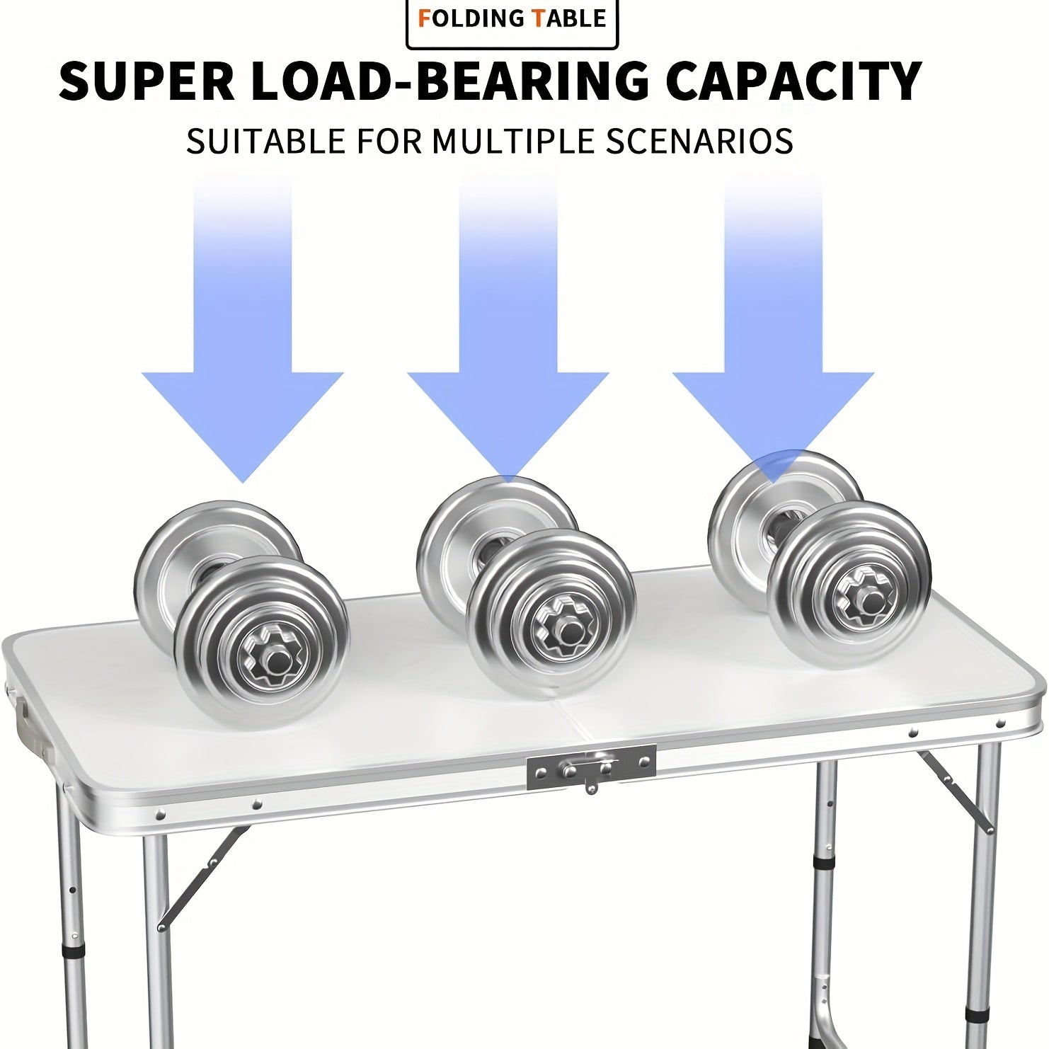 Table de Camping Pliable - Légère et Portable, Idéale pour les Fêtes et les Activités en Plein Air