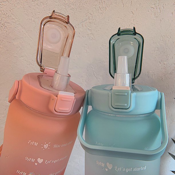 Bouteille d'eau motivante 2L avec repères horaires – HydroMotivator