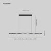 Suspension LED au design moderne en lignes ondulées – WaveGlow