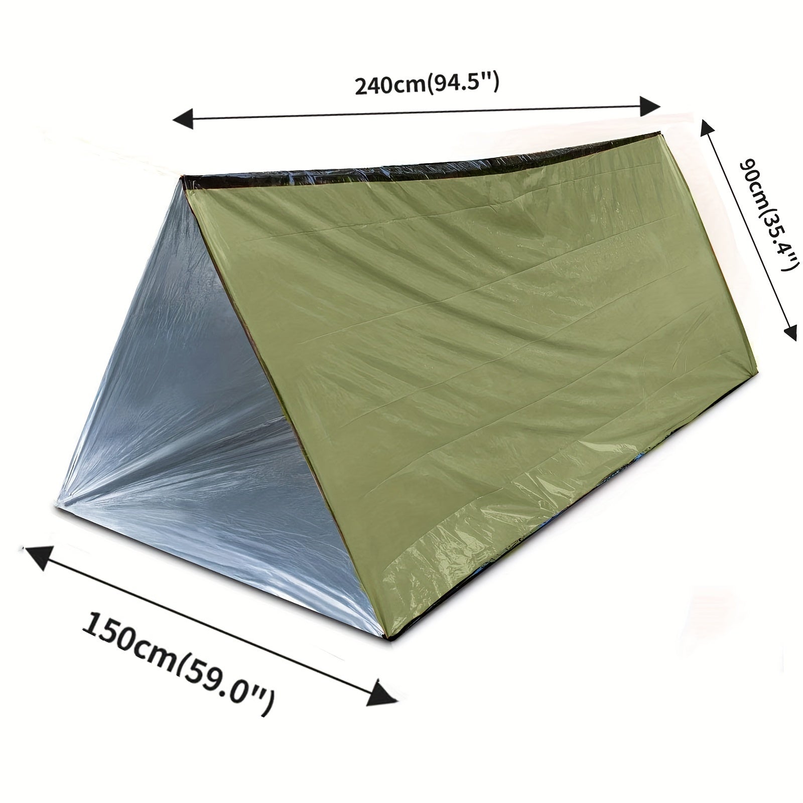Tente d'Urgence Survivor - Tente de Secours Imperméable pour 2 Personnes