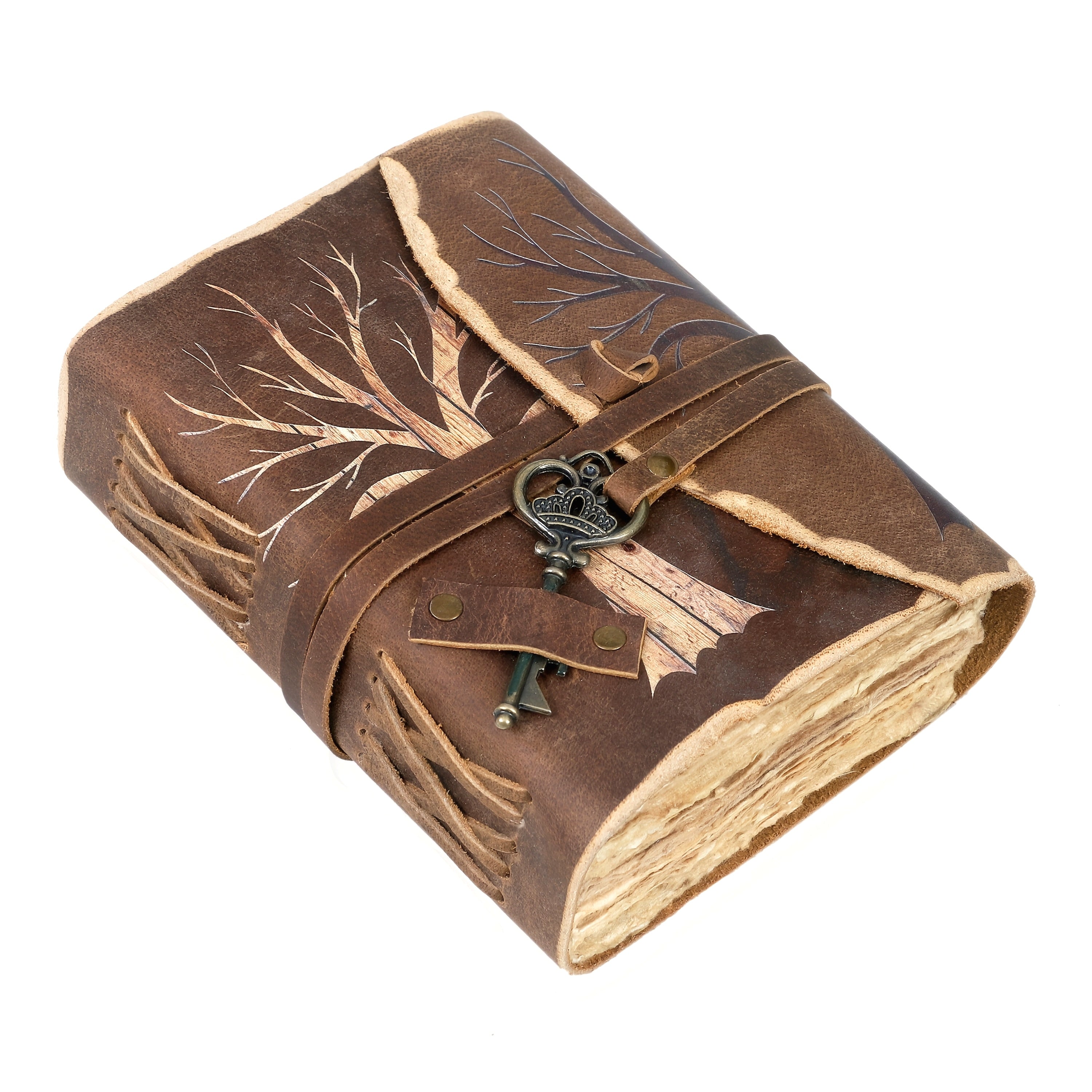 Carnet Vintage Fait Main avec Aspect Cuir et Serrure – Pour Esprits Créatifs