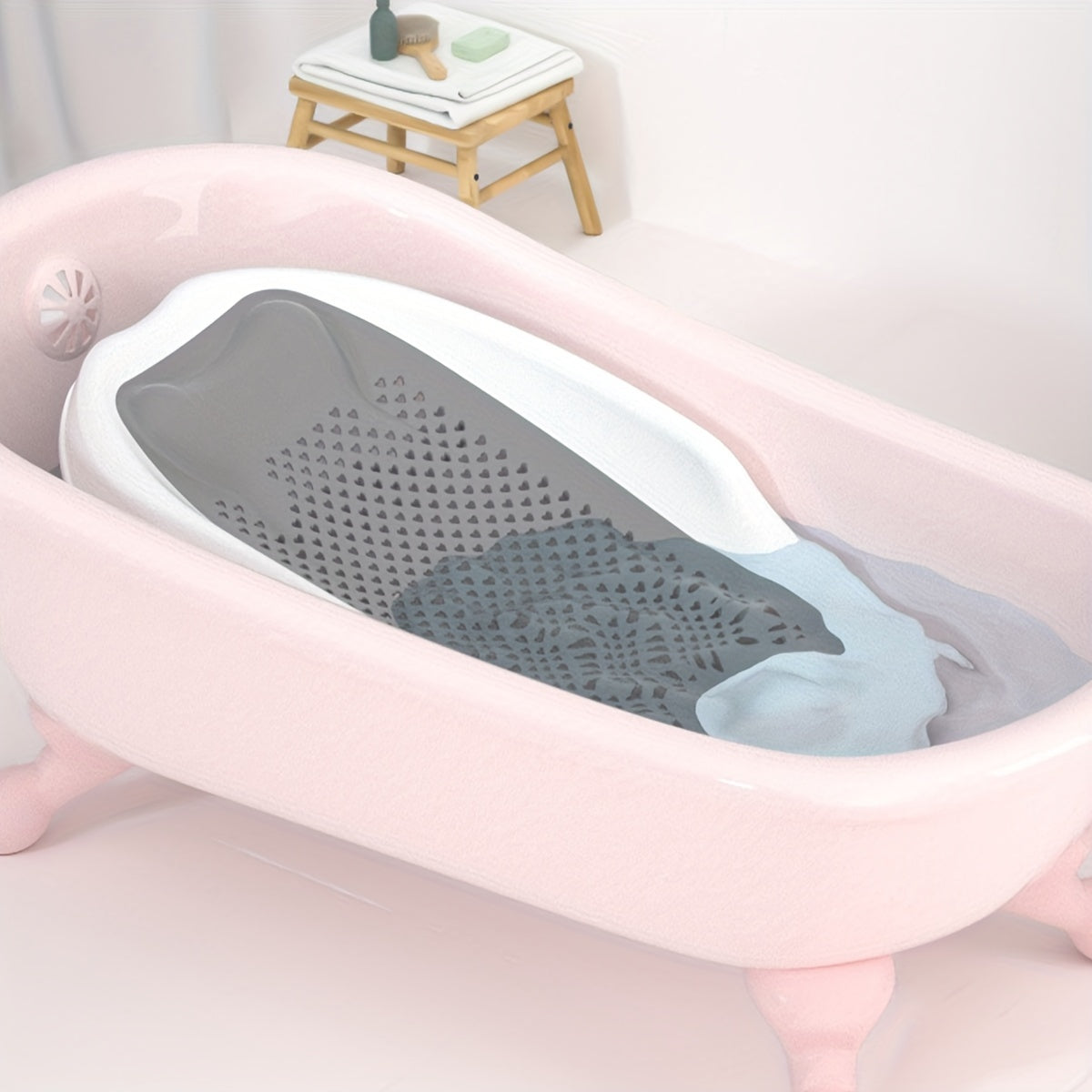 Baignoire Pliable pour Enfants - Support de Bain Antidérapant en Forme de Poisson pour un Bain en Toute Sécurité