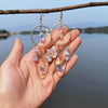 Boucles d'oreilles en cristal naturel lune-étoiles – Elara