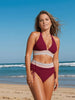 Bikini élégant, taille haute, sculptant