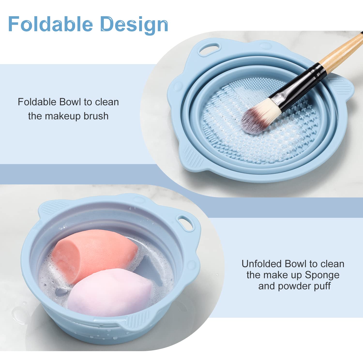 Bol de Nettoyage en Silicone Pliable