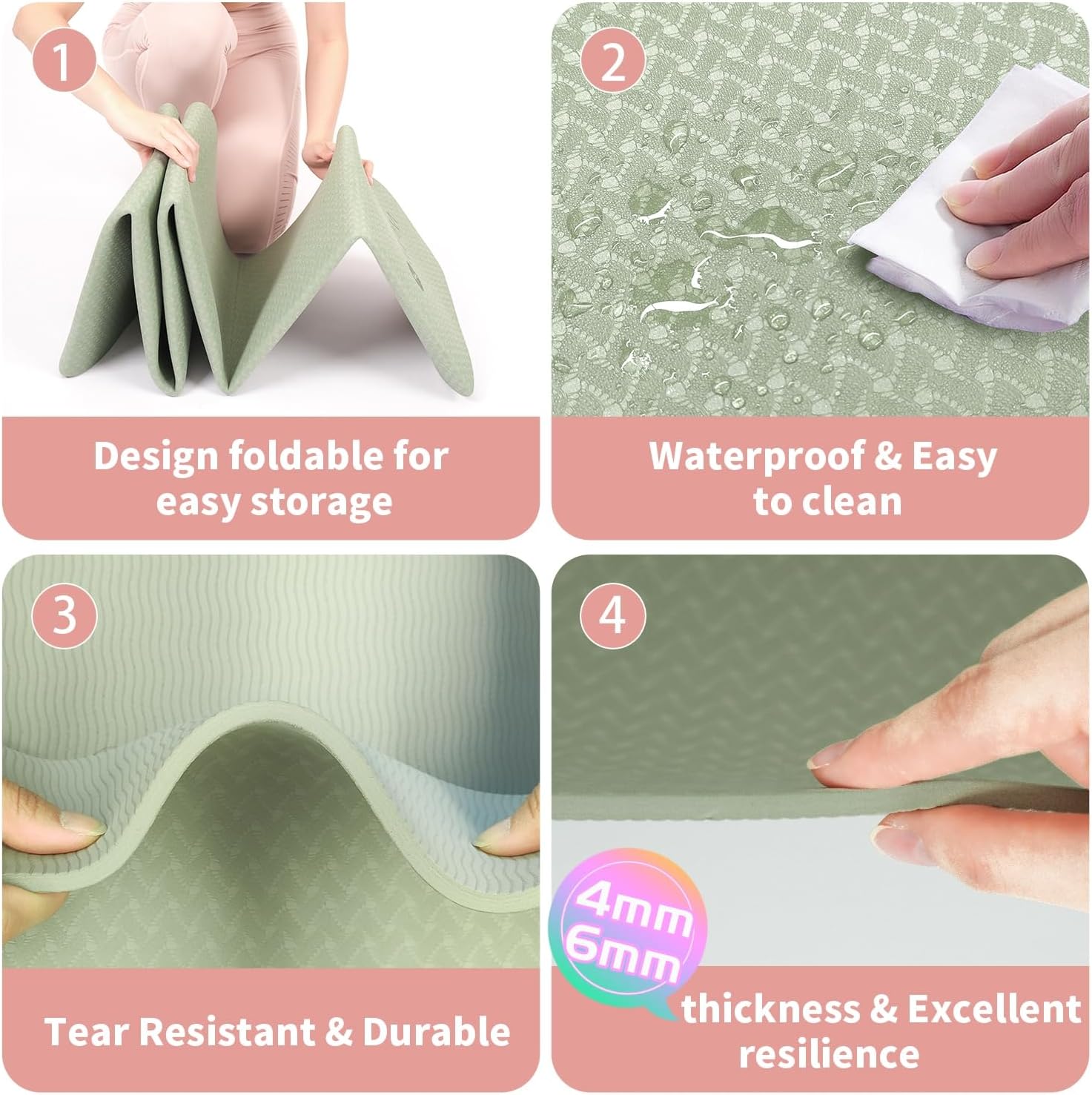 Tapis de Yoga Pliable Épais - FlexiMat