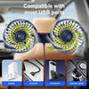 Ventilateur de Voiture Portable Double – 5 Lames Rotatif à 360° Ultra-Silencieux